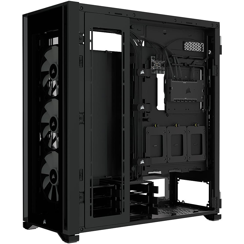 Alt View 28. CORSAIR - iCUE 7000X RGB ATX Full-Tower PC Case - Black.