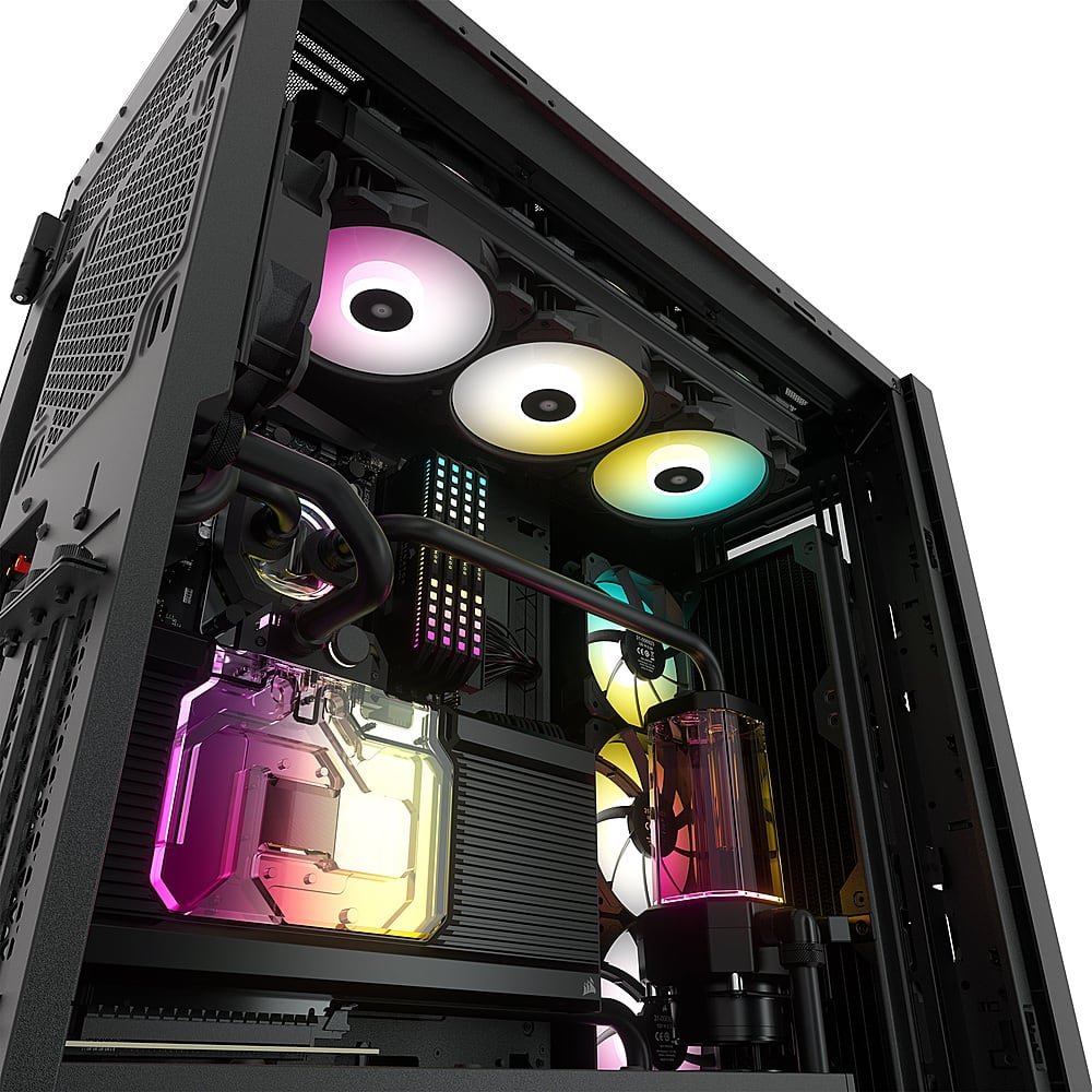 Alt View 32. CORSAIR - iCUE 7000X RGB ATX Full-Tower PC Case - Black.