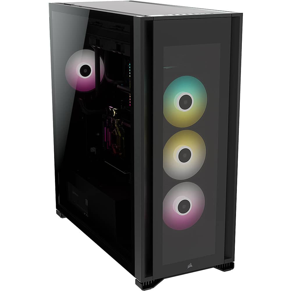 Alt View 34. CORSAIR - iCUE 7000X RGB ATX Full-Tower PC Case - Black.