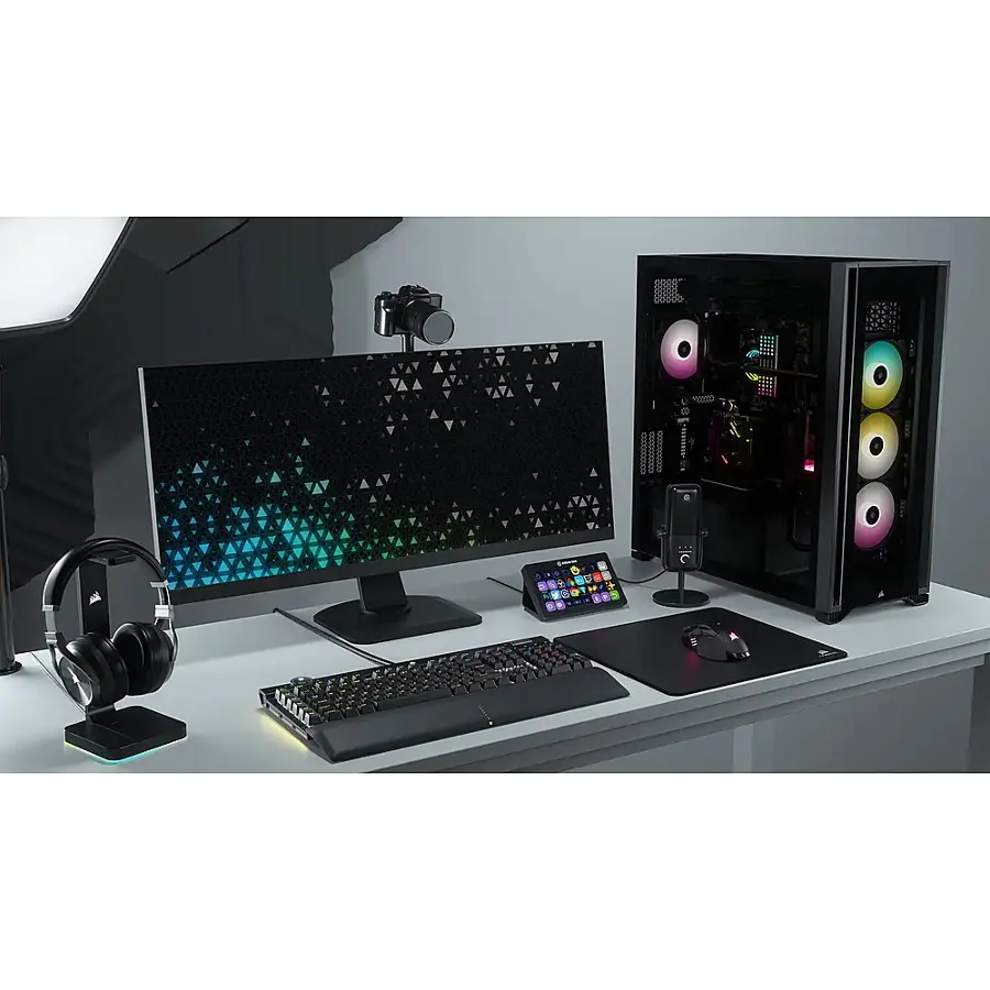 Alt View 37. CORSAIR - iCUE 7000X RGB ATX Full-Tower PC Case - Black.