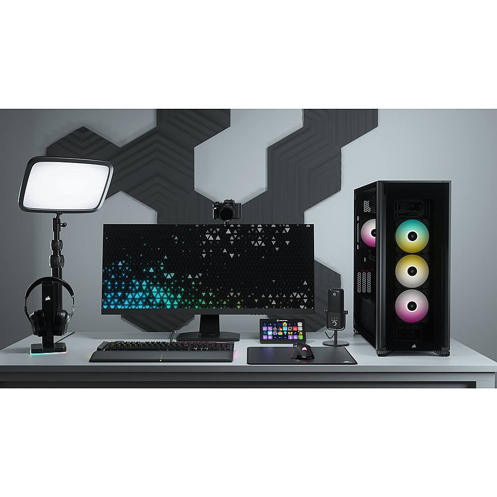 Alt View 40. CORSAIR - iCUE 7000X RGB ATX Full-Tower PC Case - Black.