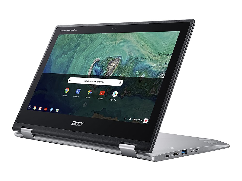 Left View: Acer Chromebook Spin 311 11.6" Refurbished Chromebook - MediaTek - 4GB Memory - 64GB eMMC - Chrome OS