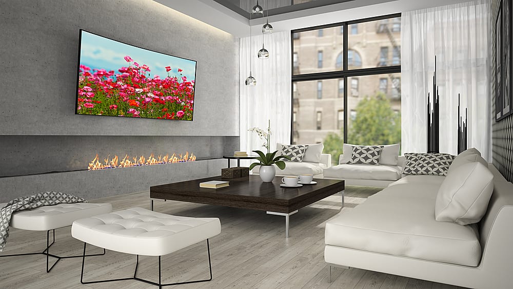 Left. Peerless-AV - Universal Flat/Tilt Wall Mount for 65" to 90"+ Displays - BLACK.