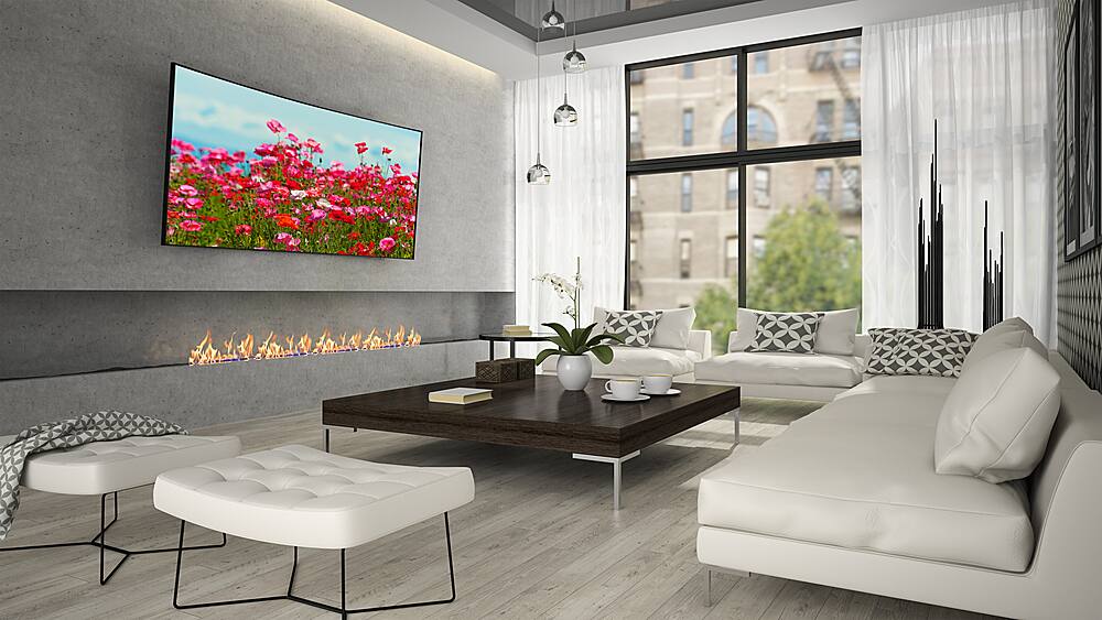 Left. Peerless-AV - Universal Flat/Tilt Wall Mount for 65" to 90"+ Displays - BLACK.