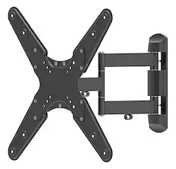 Peerless-AV - Full-Motion Tilt, Rotate Display TV Wall Mount For Most 32" - 50" Flat Panel Displays,TVs - Matte Black - Front_Zoom