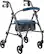 Angle. Medline - Medline Rollator Walker with Seat and Wheels, with Microban Antimicrobial Protection, Supports up to 350 lbs, Teal - Teal.