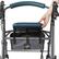 Left. Medline - Medline Rollator Walker with Seat and Wheels, with Microban Antimicrobial Protection, Supports up to 350 lbs, Teal - Teal.