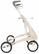Angle. byAcre - Carbon Ultralight Compact Rollator, 16.1" Seat Width, Supports up to 285lbs - White Frame.