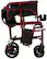 Alt View 11. Medline - Ultralight Transport Wheelchair with 19” Seat, Folding Transport Chair with Permanent Desk-Length Arms - Red.