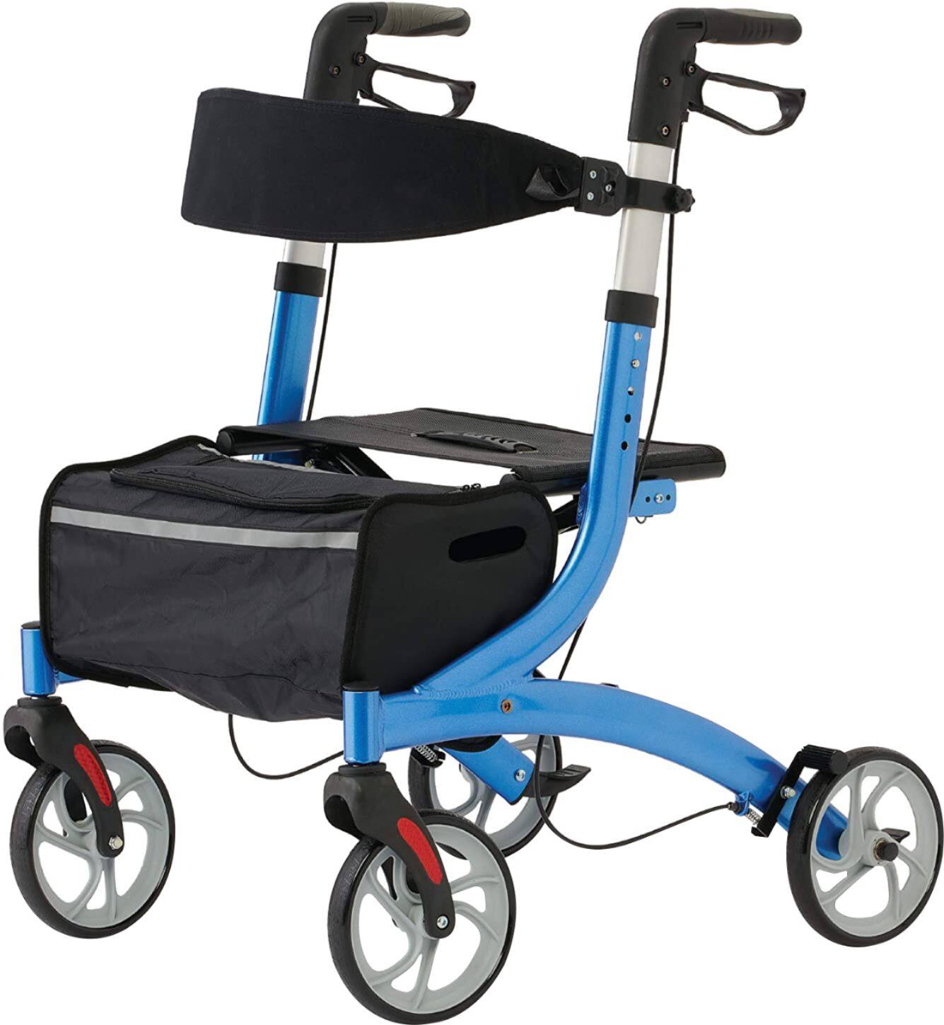 Customer Reviews: Medline Euro Style Rolling Walker with Seat, Folds ...