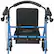 Alt View 11. Medline - Mobility Lightweight Folding Aluminum Rollator Walker with 6-inch Wheels, Adjustable Seat and Arms - Light Blue.