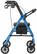 Left. Medline - Mobility Lightweight Folding Aluminum Rollator Walker with 6-inch Wheels, Adjustable Seat and Arms - Light Blue.