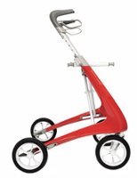 byAcre - Carbon Ultralight Regular Rollator, 16.5" Seat Width, Supports up to 285lbs - Red Frame - Front_Zoom