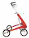 Front. byAcre - Carbon Ultralight Regular Rollator, 16.5" Seat Width, Supports up to 285lbs - Red Frame.