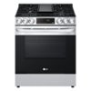 LG - 5.8 Cu. Ft. Smart Slide-In Gas True Convection Range with EasyClean and Air Fry - Stainless Steel