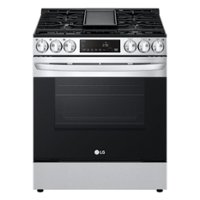 LG - 5.8 Cu. Ft. Smart Slide-In Gas True Convection Range with EasyClean and Air Fry - Stainless Steel - Front_Zoom