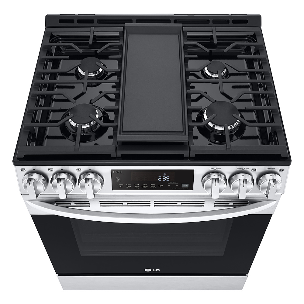 LG 5.8 Cu. Ft. Smart Freestanding Gas True Convection Range with EasyClean  and InstaView Stainless Steel LRGL5825F - Best Buy