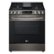 Front Zoom. LG - 5.8 Cu. Ft. Smart Slide-In Gas True Convection Range with EasyClean and Air Fry - Black Stainless Steel.