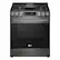Front. LG - 5.8 Cu. Ft. Smart Slide-In Gas True Convection Range with EasyClean and Air Fry - Black Stainless Steel.
