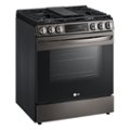 Left Zoom. LG - 5.8 Cu. Ft. Smart Slide-In Gas True Convection Range with EasyClean and Air Fry - Black Stainless Steel.