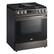 Left. LG - 5.8 Cu. Ft. Smart Slide-In Gas True Convection Range with EasyClean and Air Fry - Black Stainless Steel.