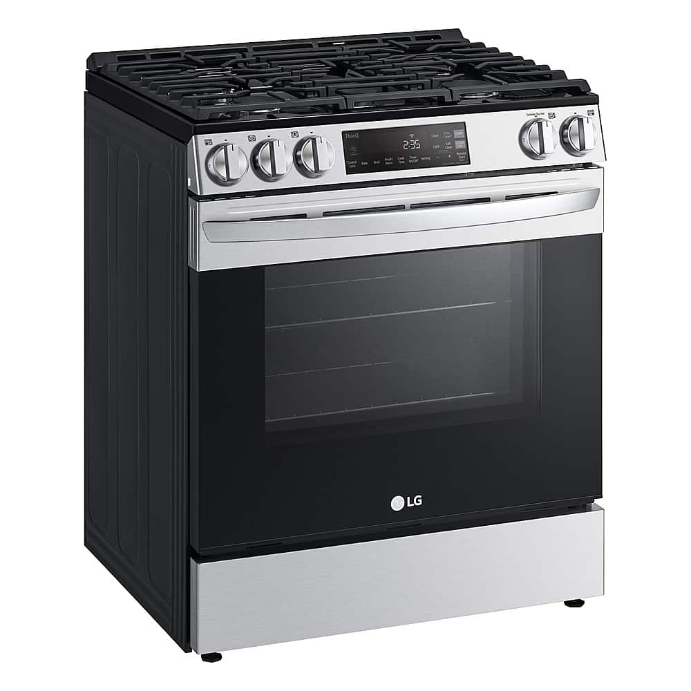 Alt View 17. LG - 5.3 Cu. Ft. Smart Slide-In Gas Range with EasyClean and SuperBoil Burner - PrintProof Stainless Steel.