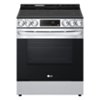 LG - 6.3 Cu. Ft. Smart Slide-In Electric Convection Range with EasyClean, Air Fry and UltraHeat Element - Stainless steel
