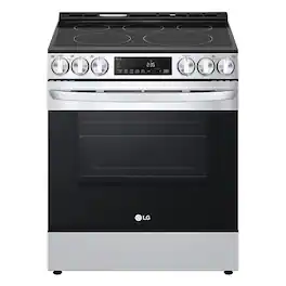LG - 6.3 Cu. Ft. Smart Slide-In Electric True Convection Range with EasyClean and AirFry - Stainless Steel