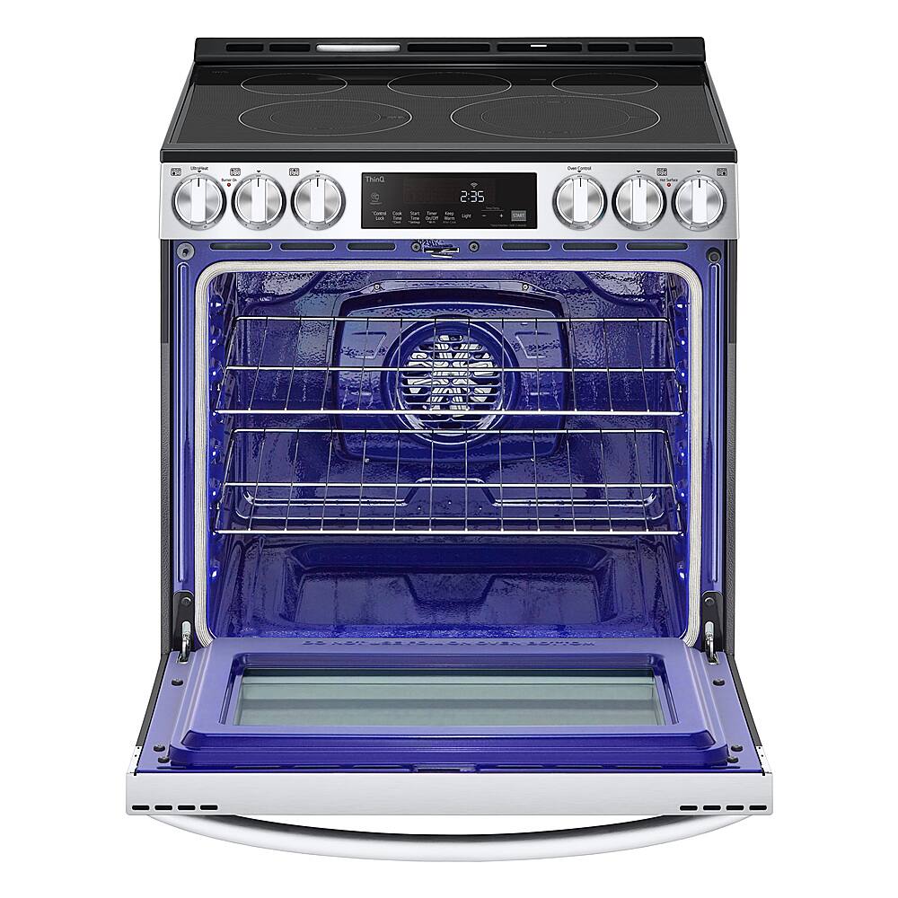 Alt View 14. LG - 6.3 Cu. Ft. Smart Slide-In Electric True Convection Range with EasyClean and AirFry - PrintProof Stainless Steel.