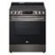 LG - 6.3 Cu. Ft. Smart Slide-In Electric True Convection Range with EasyClean and AirFry - Black Stainless Steel