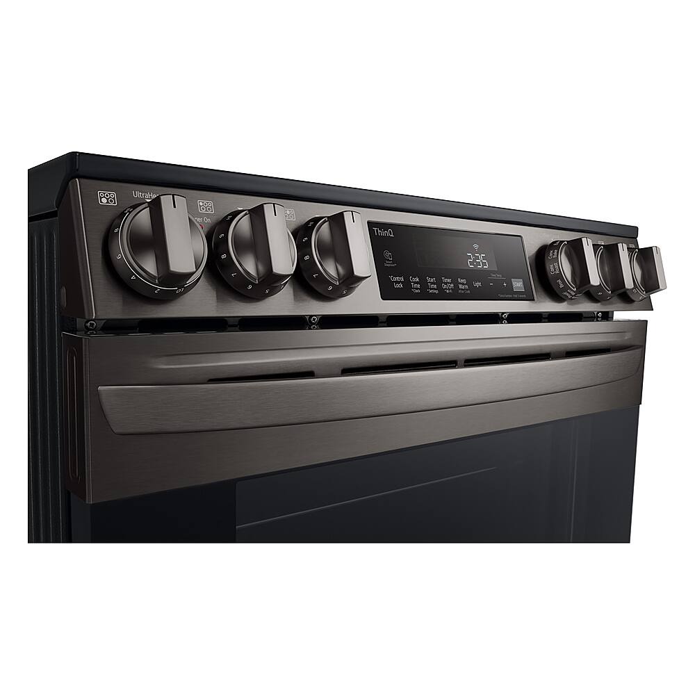 Alt View 11. LG - 6.3 Cu. Ft. Smart Slide-In Electric True Convection Range with EasyClean and AirFry - PrintProof Black Stainless Steel.