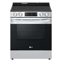 LG - 6.3 Cu. Ft. Smart Slide-In Electric Range with EasyClean and WideView Window - Stainless steel - Front_Zoom