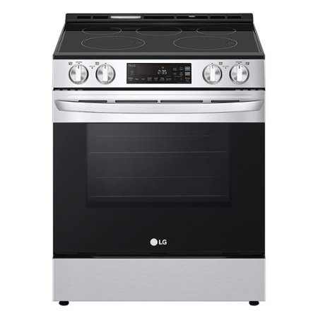 LG - 6.3 Cu. Ft. Slide-In Electric Range with EasyClean and ThinQ Technology - Stainless Steel