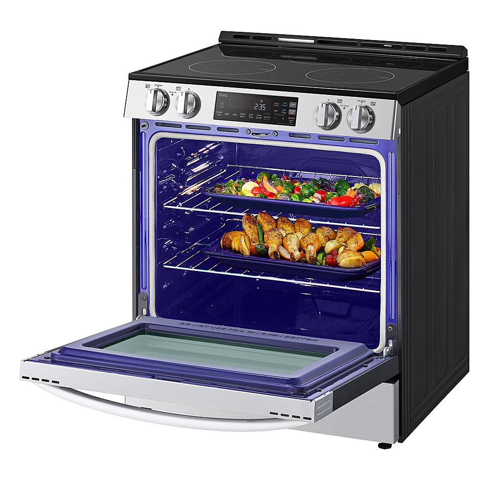 Alt View 13. LG - 6.3 Cu. Ft. Slide-In Electric Range with EasyClean and ThinQ Technology - PrintProof Stainless Steel.