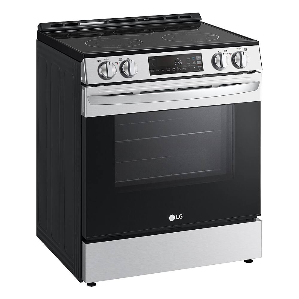 Alt View 20. LG - 6.3 Cu. Ft. Slide-In Electric Range with EasyClean and ThinQ Technology - PrintProof Stainless Steel.