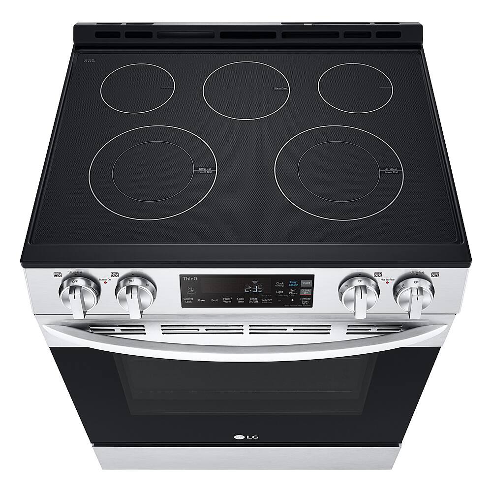 Alt View 2. LG - 6.3 Cu. Ft. Slide-In Electric Range with EasyClean and ThinQ Technology - PrintProof Stainless Steel.