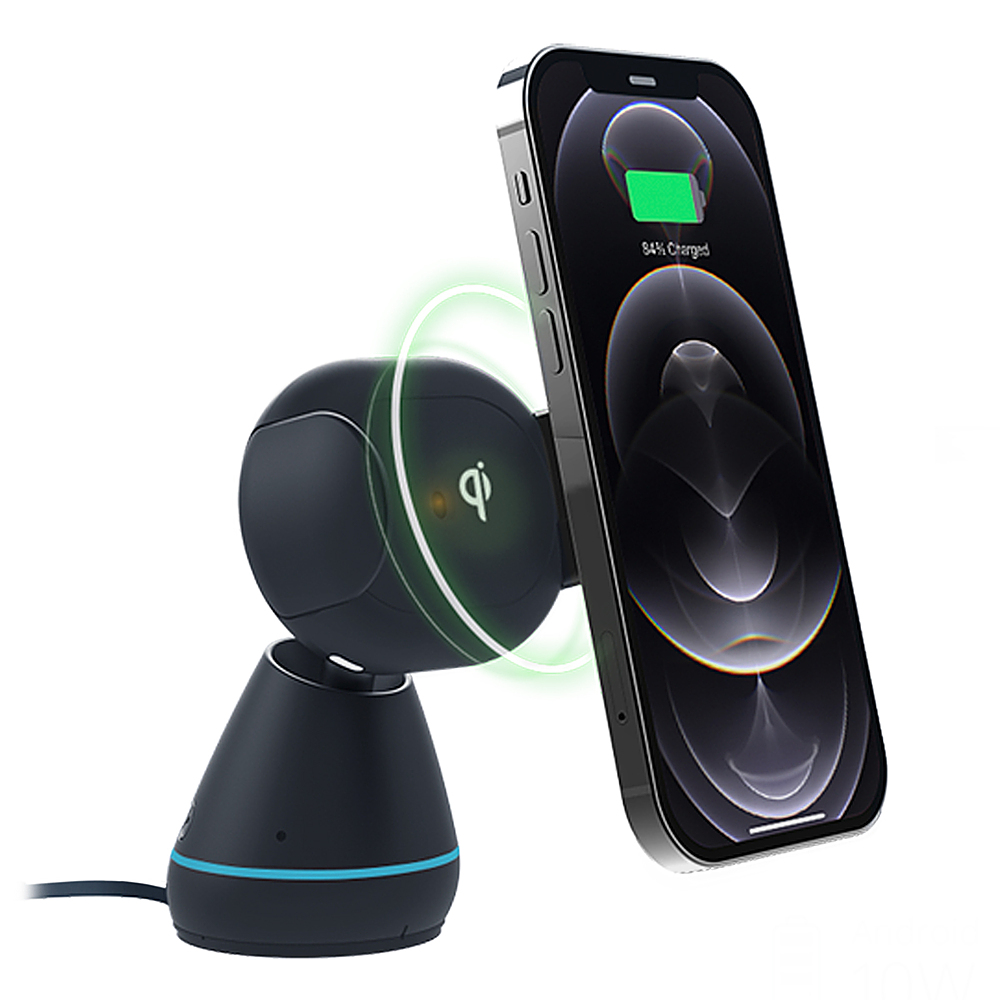 Angle View: iOttie - Aivo Connect Alexa Built-in Universal Dash & Windshield with 10W Qi Wireless Charging Mount for Mobile Phones - Black