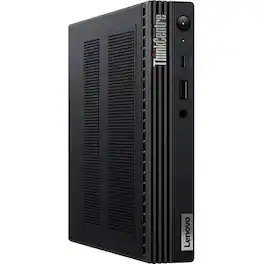 Lenovo - ThinkCentre M60e Tiny Desktop-Intel Core i3-1005G1-8GB Memory -Integrated Intel UHD Graphics 630 - 256GB SSD Storage - Black