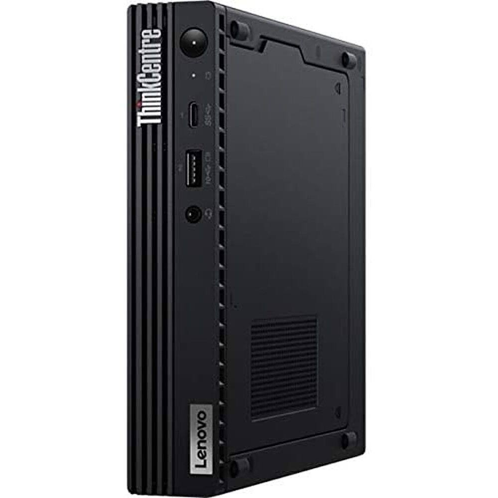 Alt View 2. Lenovo - ThinkCentre M60e Tiny Desktop - Intel Core i3-1005G1 - 8GB Memory - Integrated Intel UHD Graphics 630 - 256 SSD - Black.