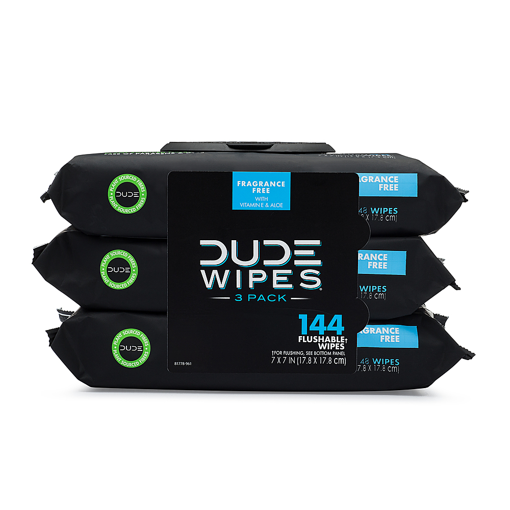 Dispenser Pack by dude wipes Dude Wipes Flushable Wipes 48ct Unscented & Naturally Soothing 