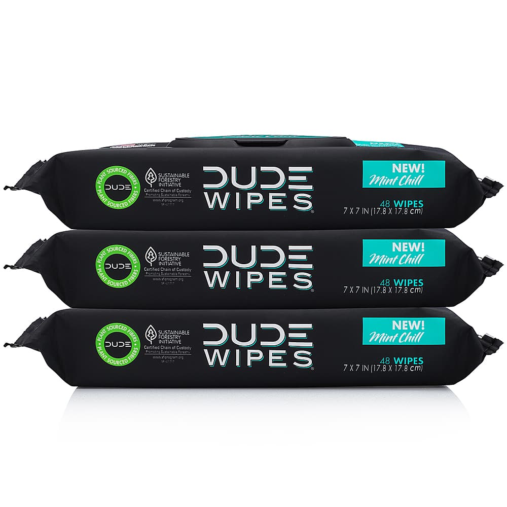 Alt View 14. DUDE PRODUCTS - DUDE WIPES 48ct Dispenser Pack Flushable Wipes MINT Pack of 3.