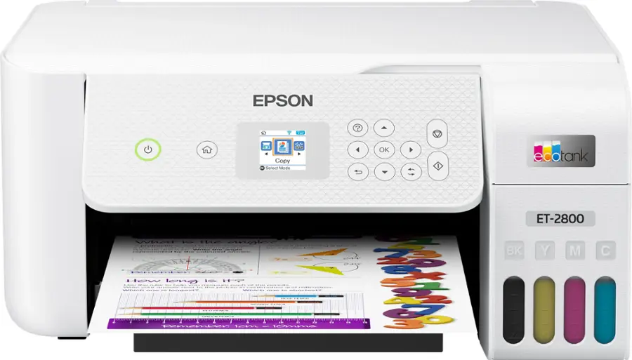 Alt View 14. Epson - EcoTank ET-2800 Wireless All-in-One Supertank Inkjet Printer - White.
