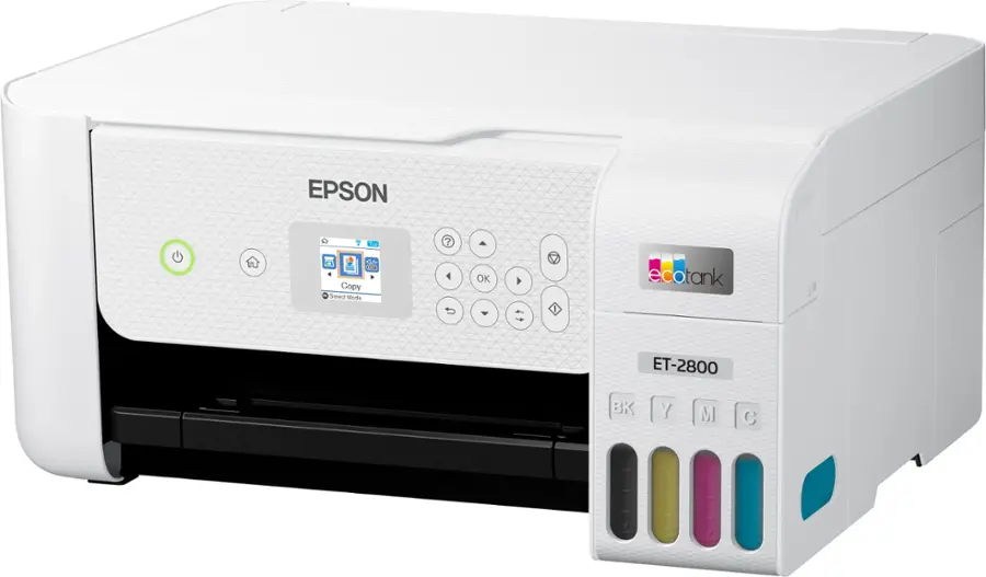 Alt View 17. Epson - EcoTank ET-2800 Wireless All-in-One Supertank Inkjet Printer - White.