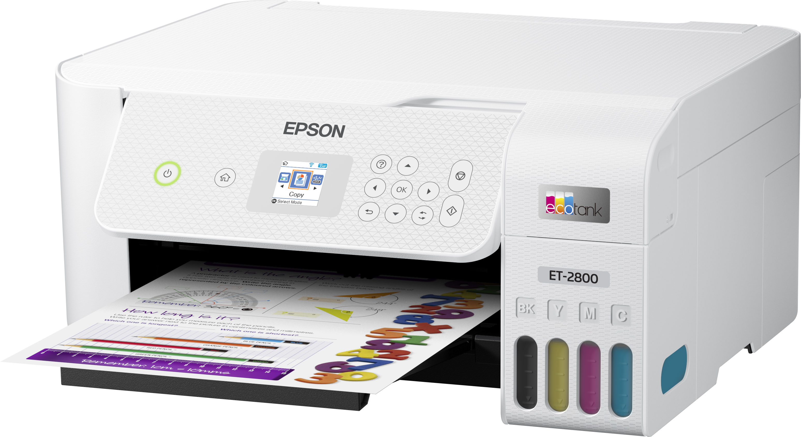 Epson EcoTank ET-2800 Wireless All-in-One Supertank Inkjet Printer White  C11CJ66202 - Best Buy