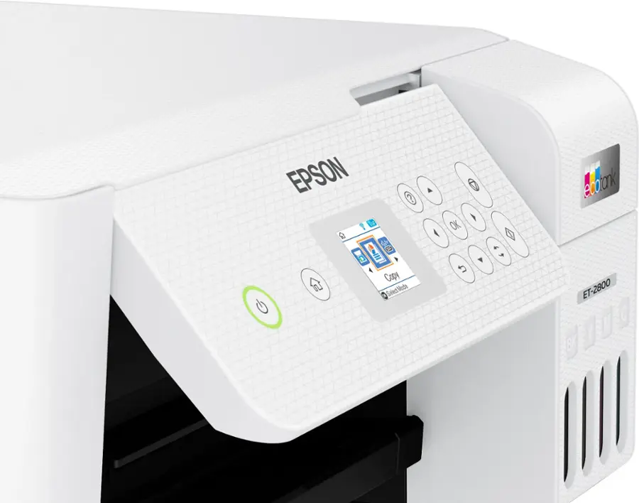Alt View 22. Epson - EcoTank ET-2800 Wireless All-in-One Supertank Inkjet Printer - White.