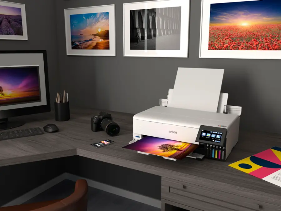 Alt View 20. Epson - EcoTank Photo ET-8550 All-in-One Wide-format Supertank Printer - White.