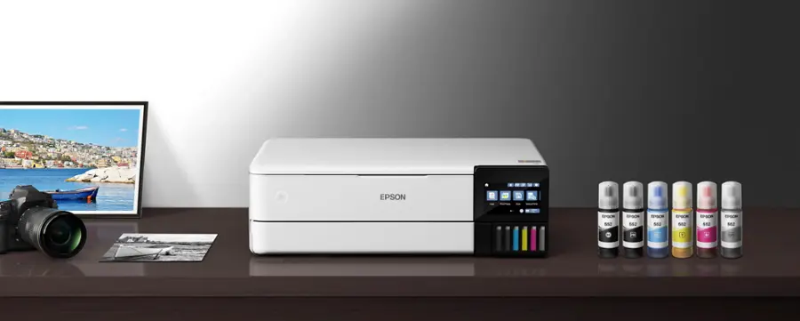 Alt View 21. Epson - EcoTank Photo ET-8550 All-in-One Wide-format Supertank Printer - White.