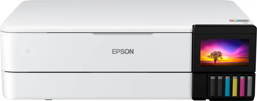 Alt View 22. Epson - EcoTank Photo ET-8550 All-in-One Wide-format Supertank Printer - White.