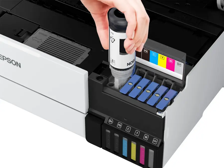 Alt View 26. Epson - EcoTank Photo ET-8550 All-in-One Wide-format Supertank Printer - White.
