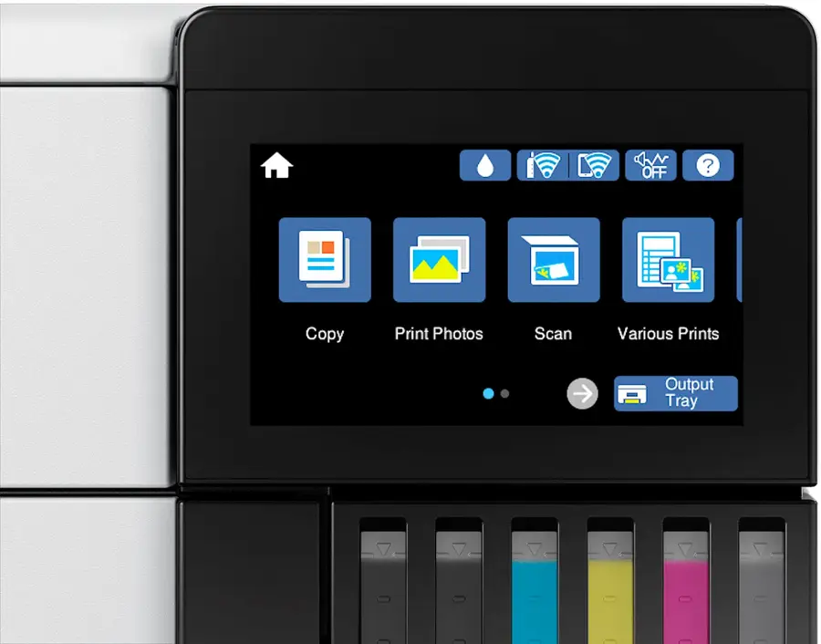 Alt View 27. Epson - EcoTank Photo ET-8550 All-in-One Wide-format Supertank Printer - White.